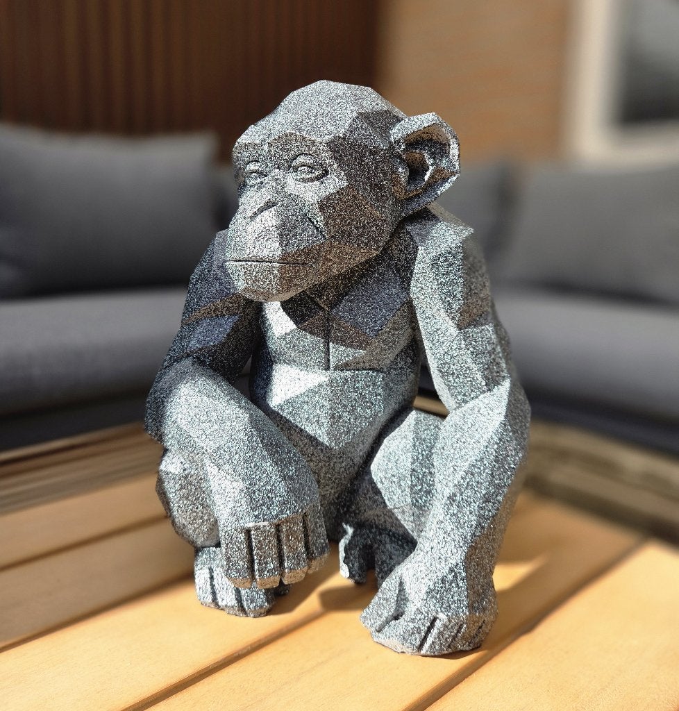 Grote Geometrische Chimpansee Beeld 10kg/35cm, Ophalen of Verzenden, Beeld, Modern, 20 - 50 cm
