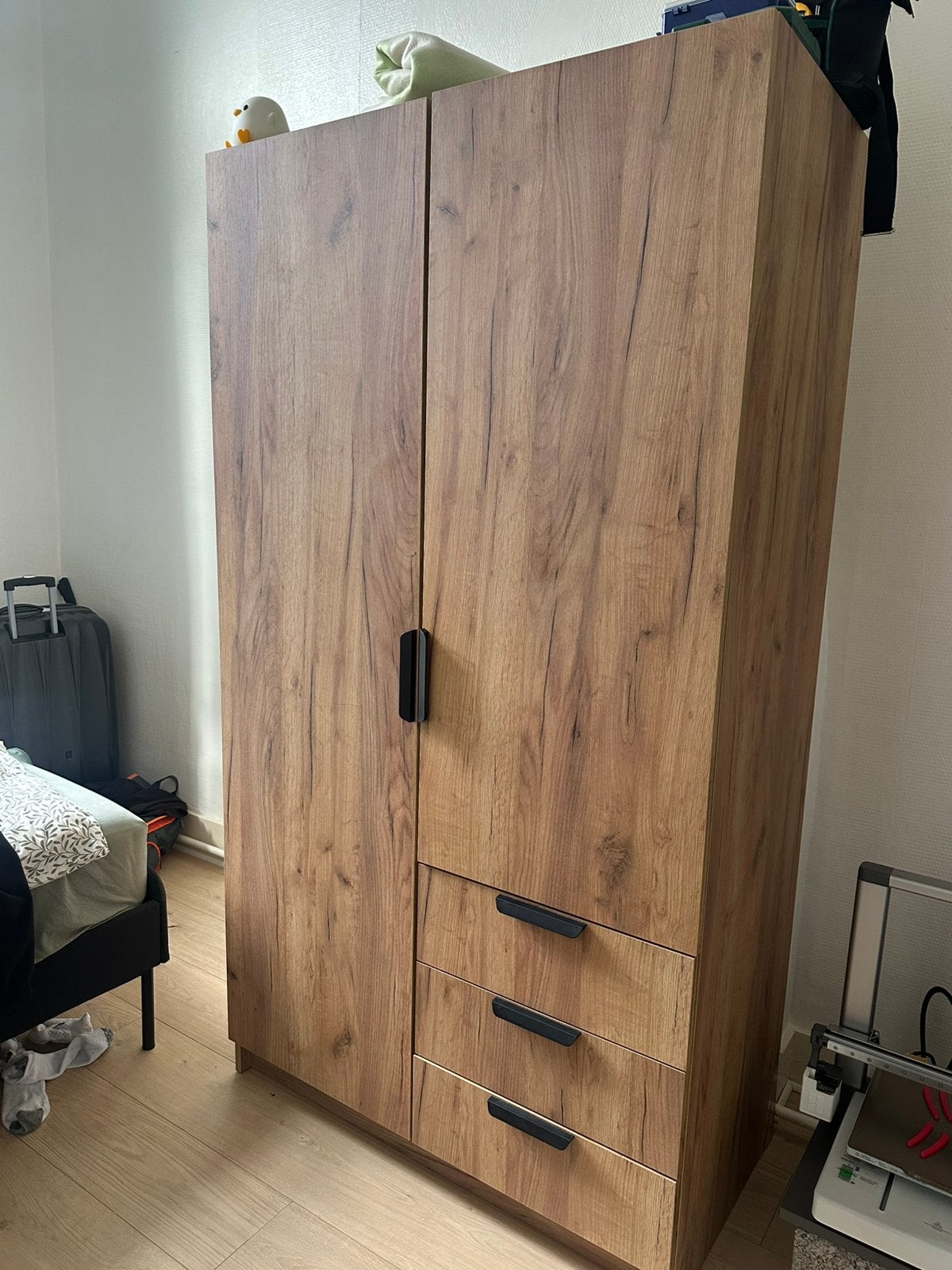 Armoire Jysk - Jenslev 96x176, Enlèvement, Utilisé, Avec tablette(s)