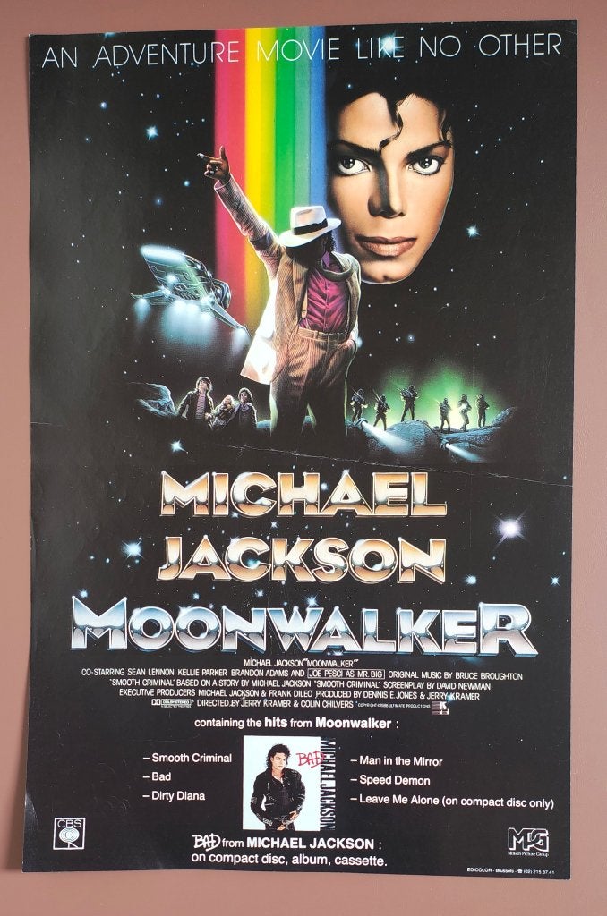 Moonwalker Michael Jackson filmposter, Verzamelen, Ophalen, Gebruikt