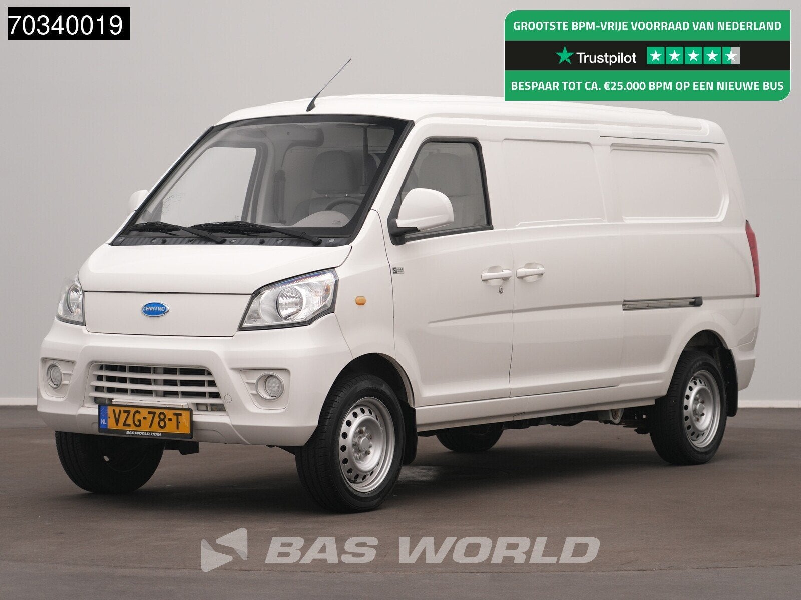 Cenntro Logistar 200V Elektrisch Dubbele Schuifdeur Bestelau, Auto's, Stof, Gebruikt, Wit, 82 pk