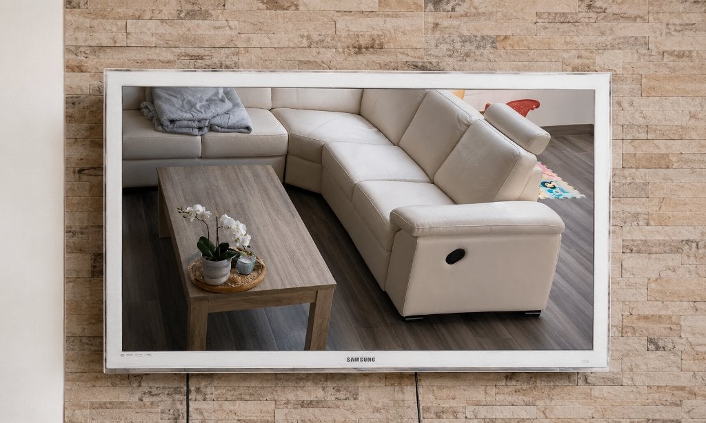 WITTE SAMSUNG TV - PLASMA/LCD FLAT + DRAAIENDE MUURBEUGEL, Audio, Tv en Foto, Televisies, Ophalen, Gebruikt, 50 Hz, LCD