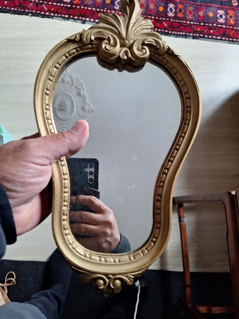 Ancien Miroir Baroque Dorure, Antiquités & Art, Enlèvement ou Envoi