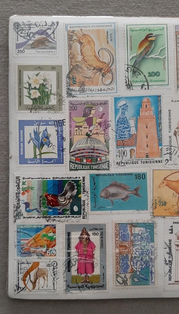 28 postzegels/Republique Tunisienne, Postzegels en Munten, Postzegels | Afrika, Ophalen of Verzenden, Tunesië, Gestempeld
