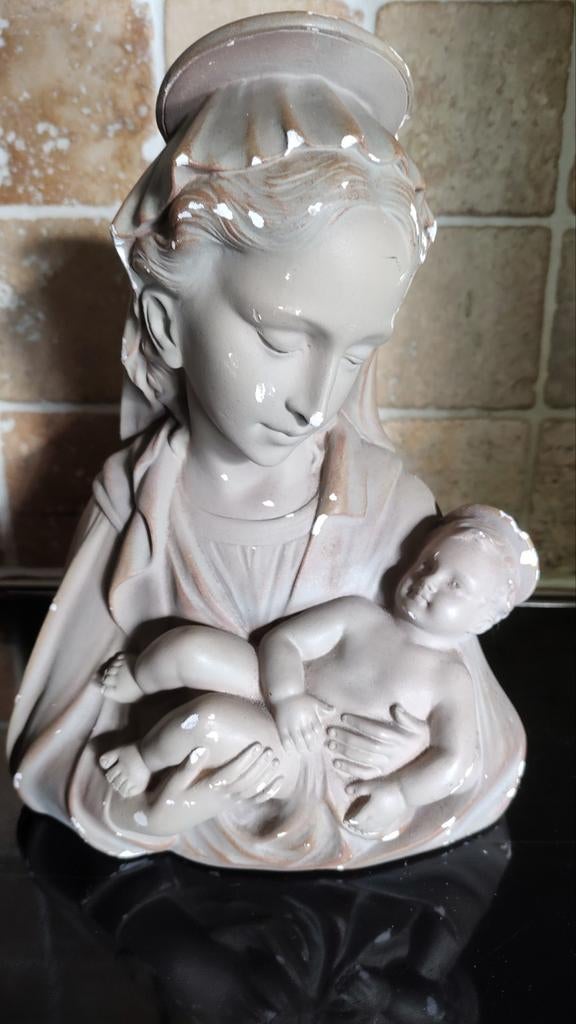Brocante buste moeder en kind. 20 ste eeuw., Ophalen