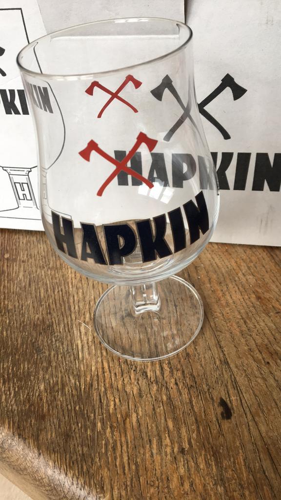 Bierglazen Hapkin 25 cl M20, Verzamelen, Ophalen of Verzenden, Bierglas