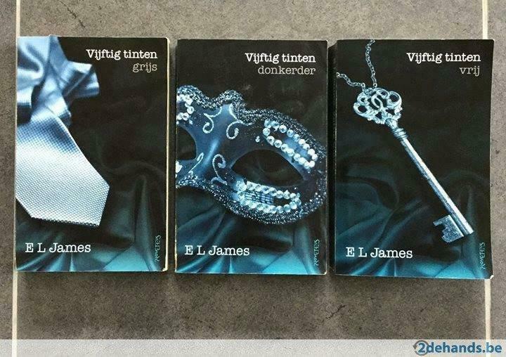 3-delige set boeken Vijftig tinten grijs - donkerder - vrij, Utilisé