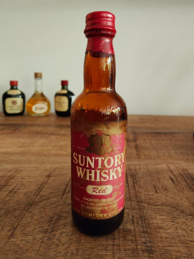 Suntory Red Ronde Fles 50ml Miniatuur (1979)Extremely Rare!, Overige gebieden, Overige typen, Nieuw, Ophalen of Verzenden