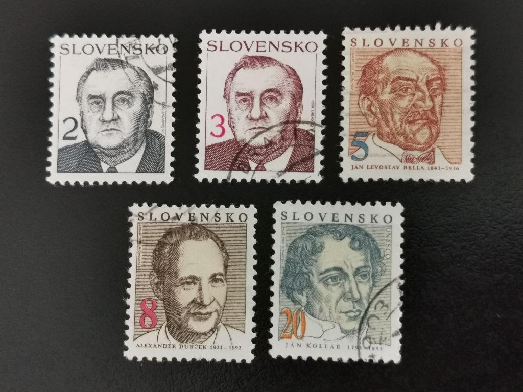 Slovaquie 1993 - personnages célèbres (président, compositeu, Enlèvement ou Envoi, Autres pays, Affranchi