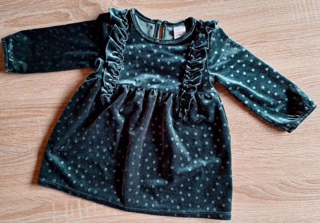 Belle robe d'hiver verte en velours, Robe ou Jupe, Enlèvement ou Envoi, Comme neuf, H&m