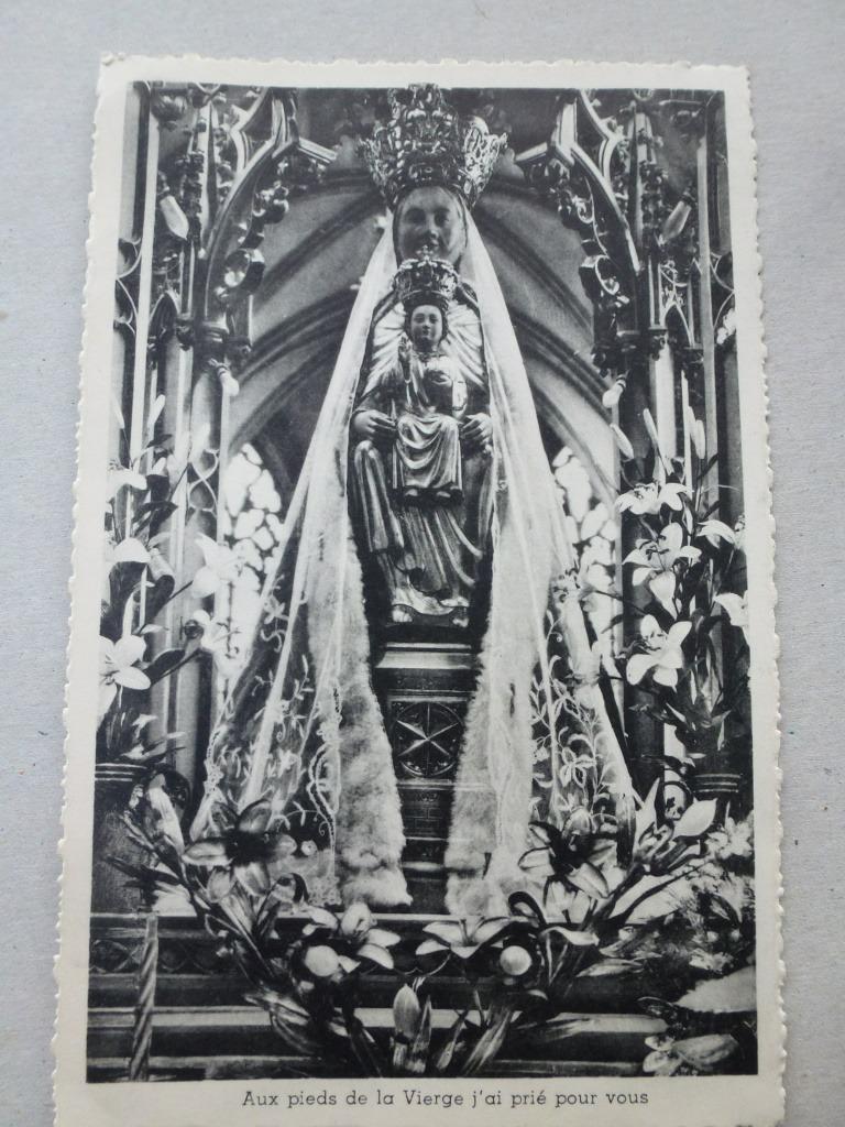 Alsemberg Au pieds de la Vierge j'ai prix pour vous dates, Envoi, 1940 à 1960, Non affranchie, Bâtiment