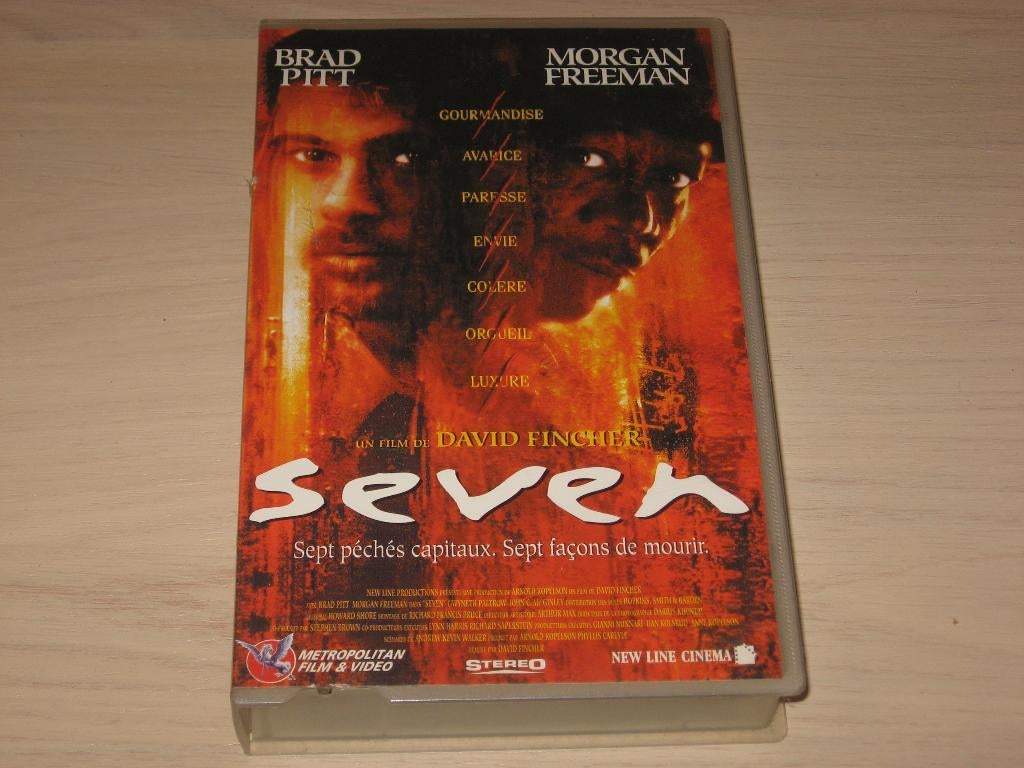 K7 VHS seven, Cd's en Dvd's, VHS | Film, Zo goed als nieuw, Actie en Avontuur, Ophalen of Verzenden