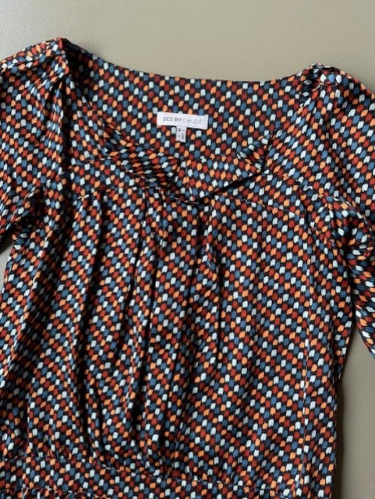 ZGAN zijden multicolour blouse See By Chloé, Overige kleuren, Verzenden, See By Chloé, Zo goed als nieuw