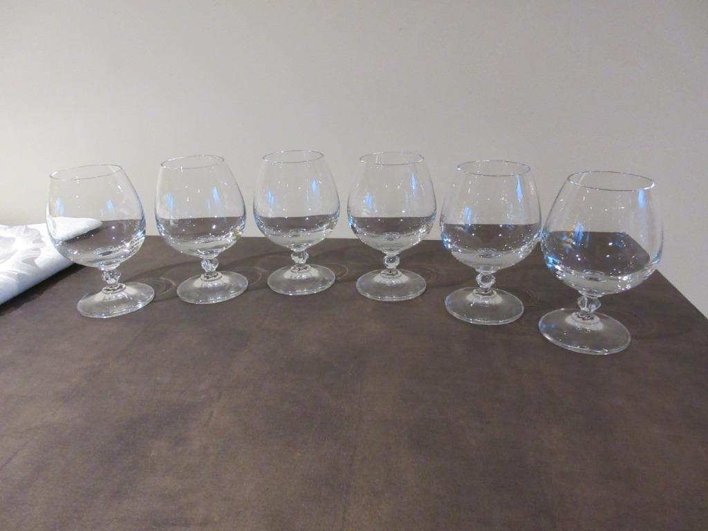 6 verres à cognac de 13 cm de haut verre à boire, Enlèvement