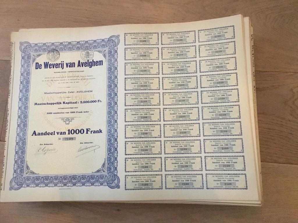 Aandeel uit 1928, Postzegels en Munten, Aandelen en Waardepapieren, Ophalen of Verzenden, 1920 tot 1950, Aandeel