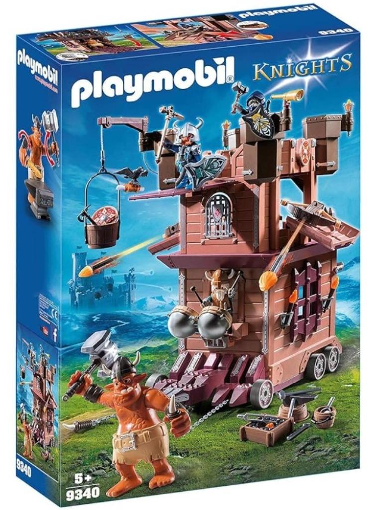 Playmobil 9340 Mobiele aanvalstoren van de dwergen, Kinderen en Baby's, Speelgoed | Playmobil, Zo goed als nieuw, Complete set