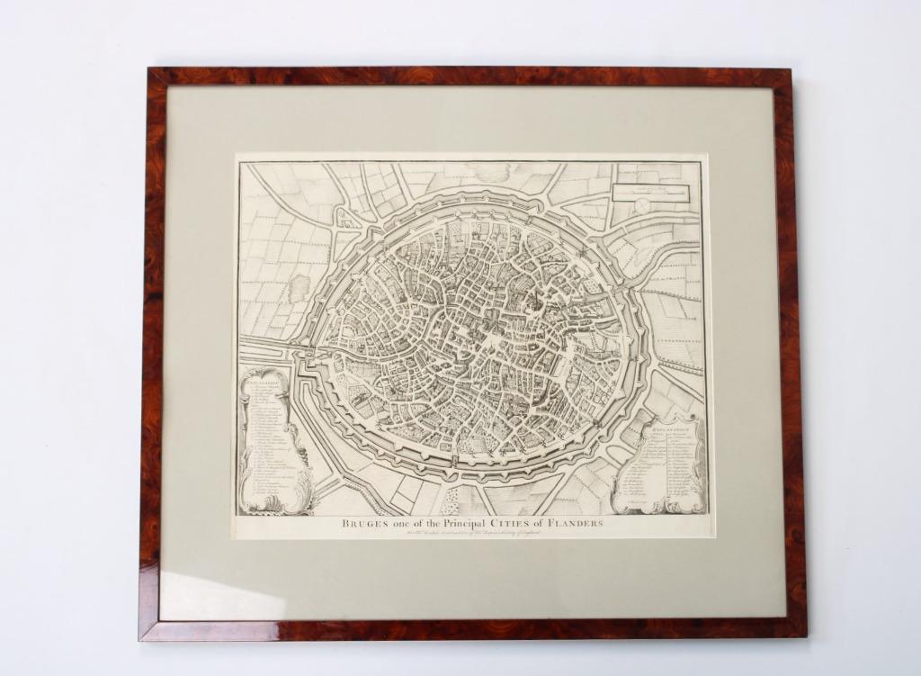 gravure de Bruges, 18ème siècle, Antiquités & Art, Art | Eaux-fortes & Gravures, Enlèvement