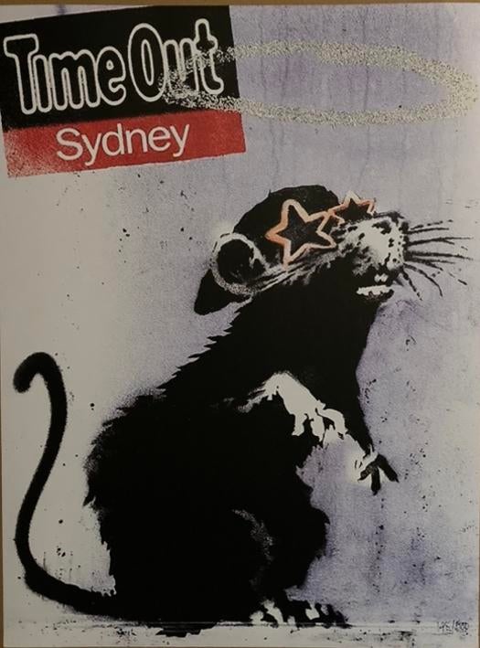 BANKSY: set van 4 posters, Zo goed als nieuw