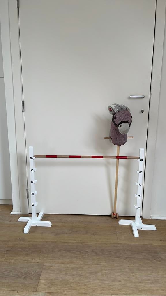 Hindernis + stokpaardje, Hobby en Vrije tijd, Ophalen, Zo goed als nieuw
