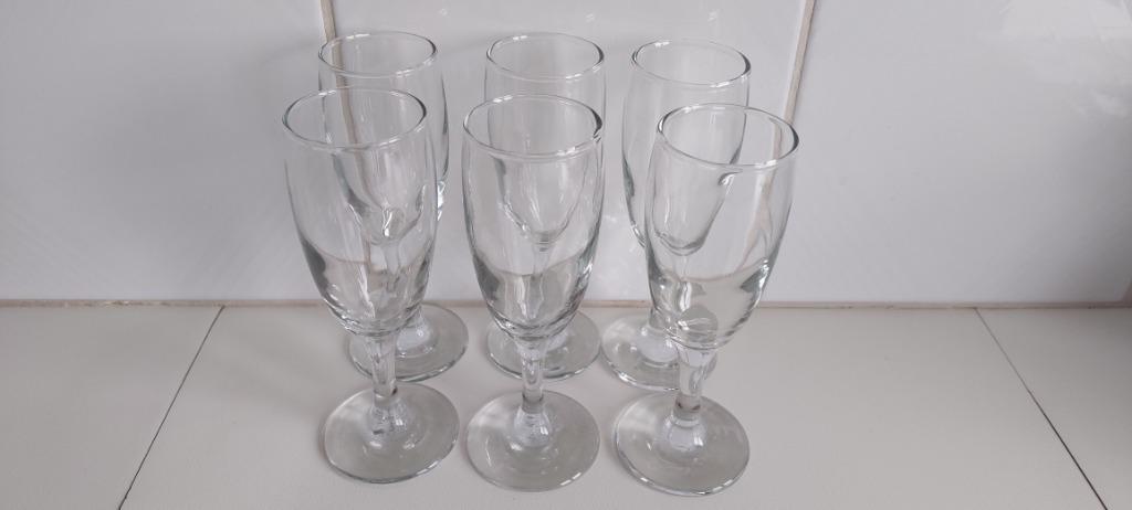 6 verres à vin mousseux/jus de fruits, Enlèvement