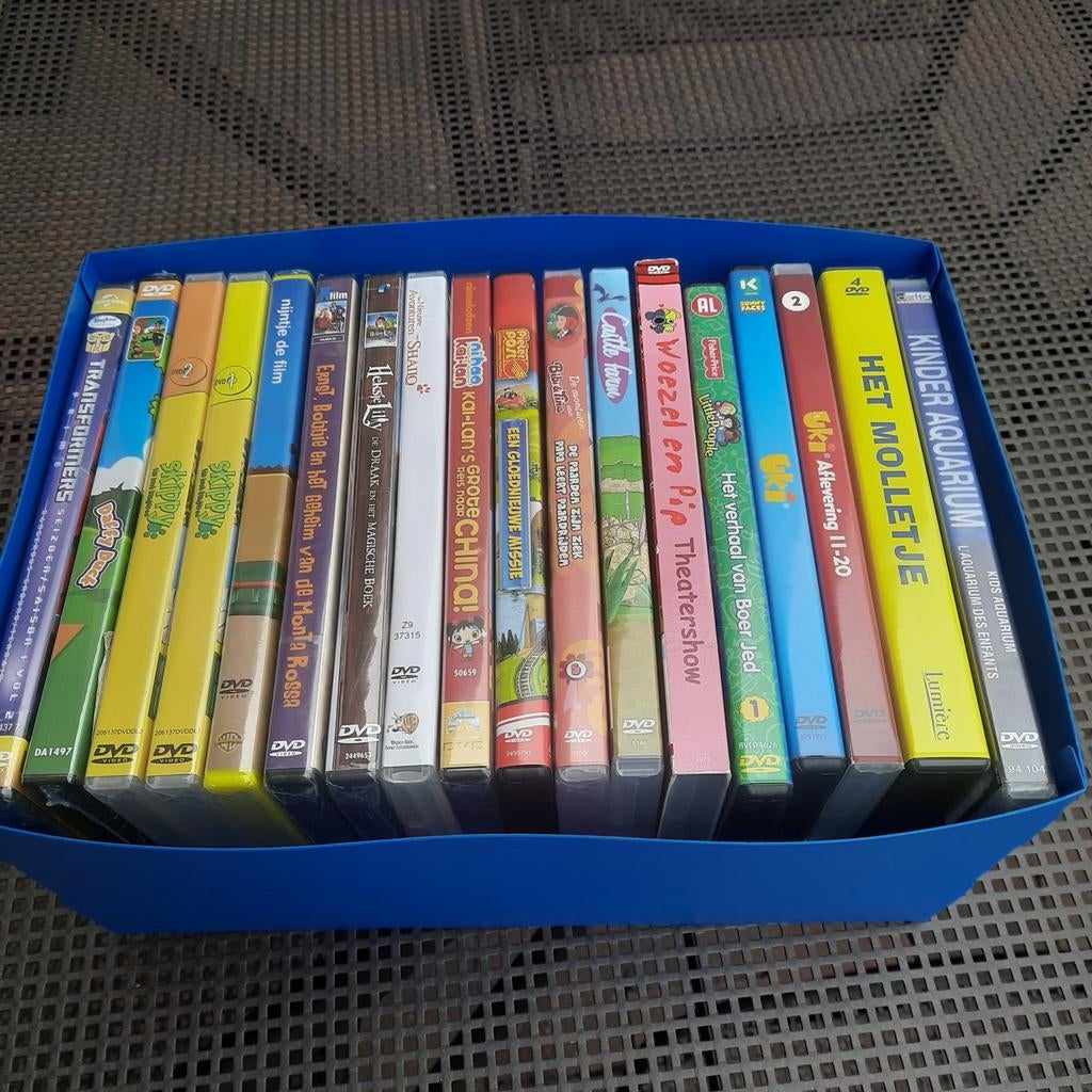 18 KINDER DVD´s met BOX "HET MOLLETJE" NIEUWSTAAT.1LOT, Ophalen, Alle leeftijden, Overige genres, Zo goed als nieuw