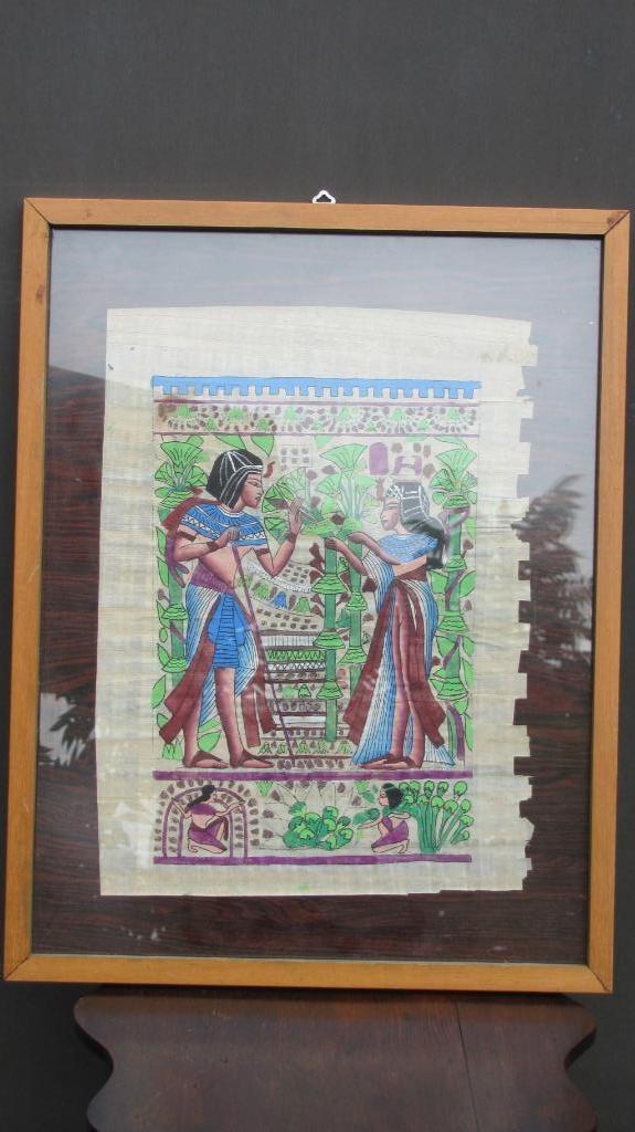 Egyptisch  schilderij op Papyrus, Ophalen