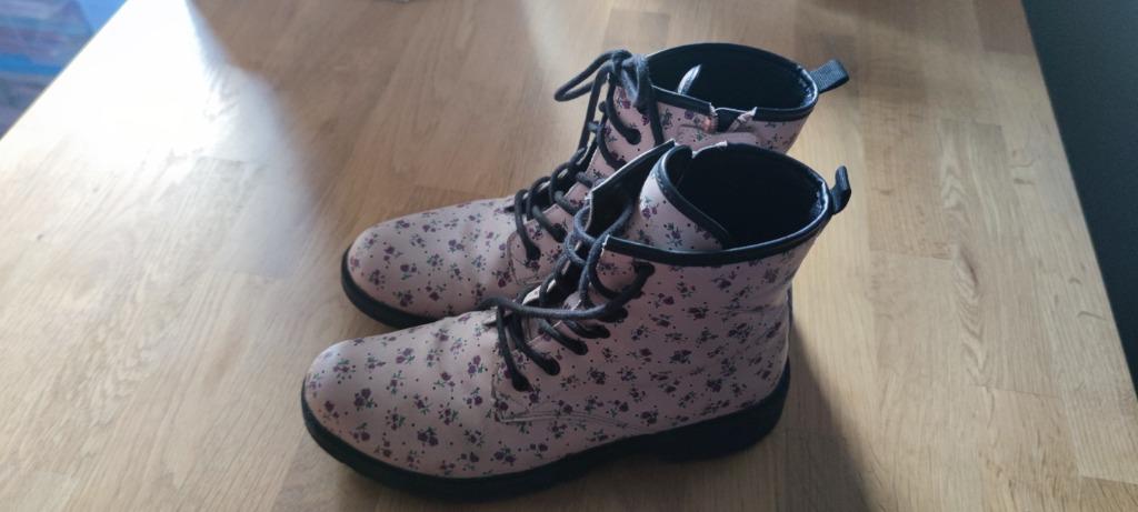 Stoere GEOX laarzen bottines roos met bloemmotief maat 39, Enlèvement ou Envoi, Rose, Comme neuf, Boots et Botinnes