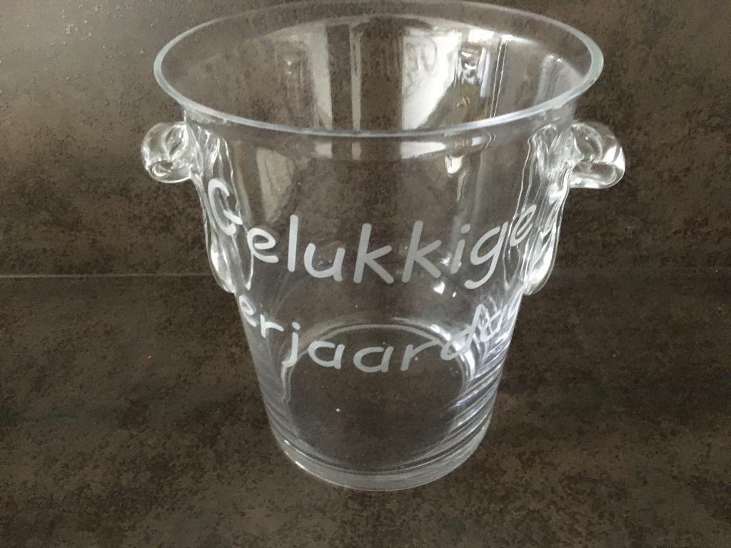 Glazen ijsemmer / wijnkoeler - NIEUW, Enlèvement, Neuf, Verre