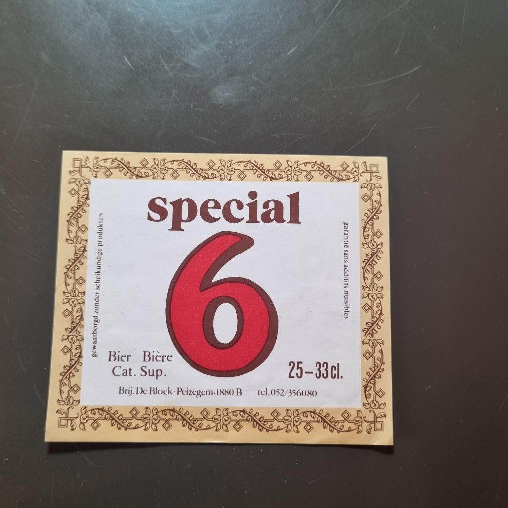 Etiquette Speciale 6, Enlèvement ou Envoi, Utilisé, Autres types, Autres marques