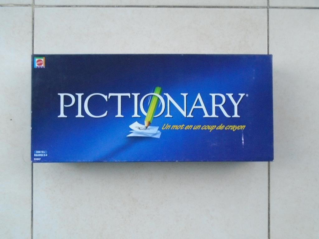 Jeu de société - Pictionary - Mattel, Hobby en Vrije tijd, Gezelschapsspellen | Bordspellen, Zo goed als nieuw, Een of twee spelers