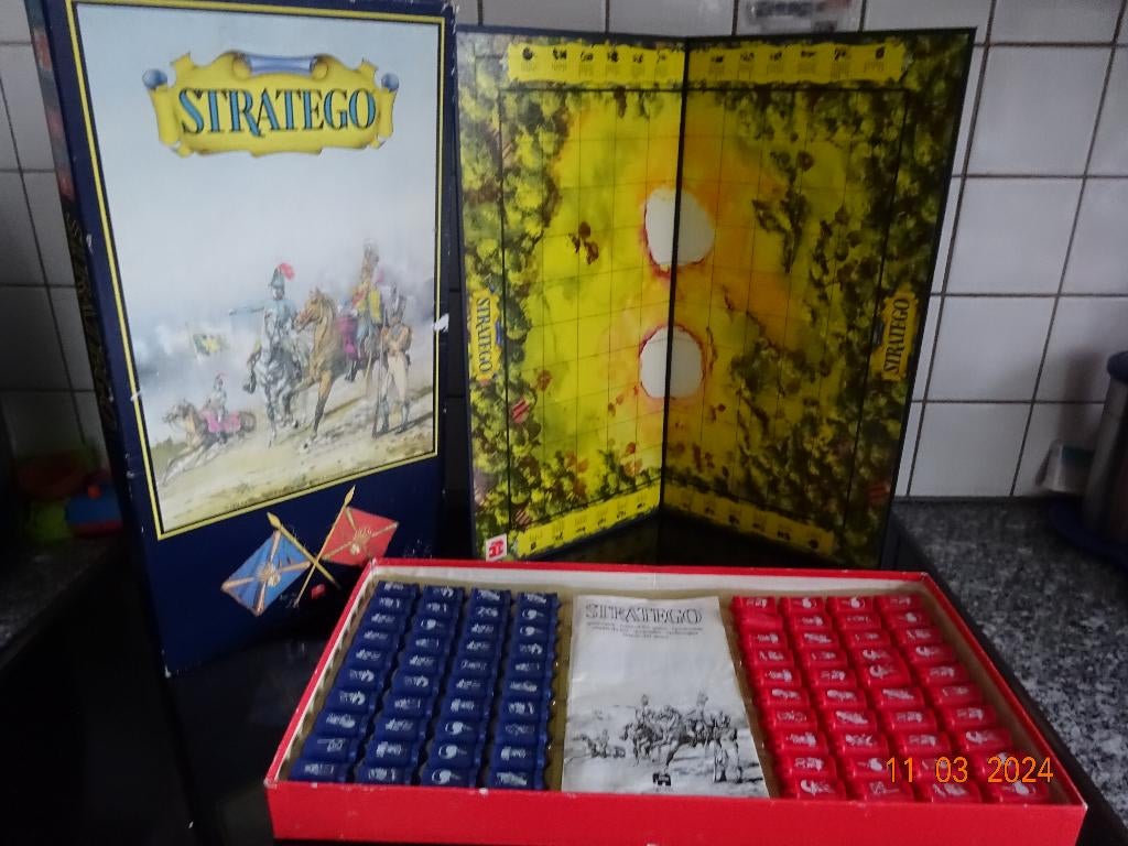 Jumbo, stratego , blauwe doos *VINTAGE* Met spelregels, Ophalen of Verzenden