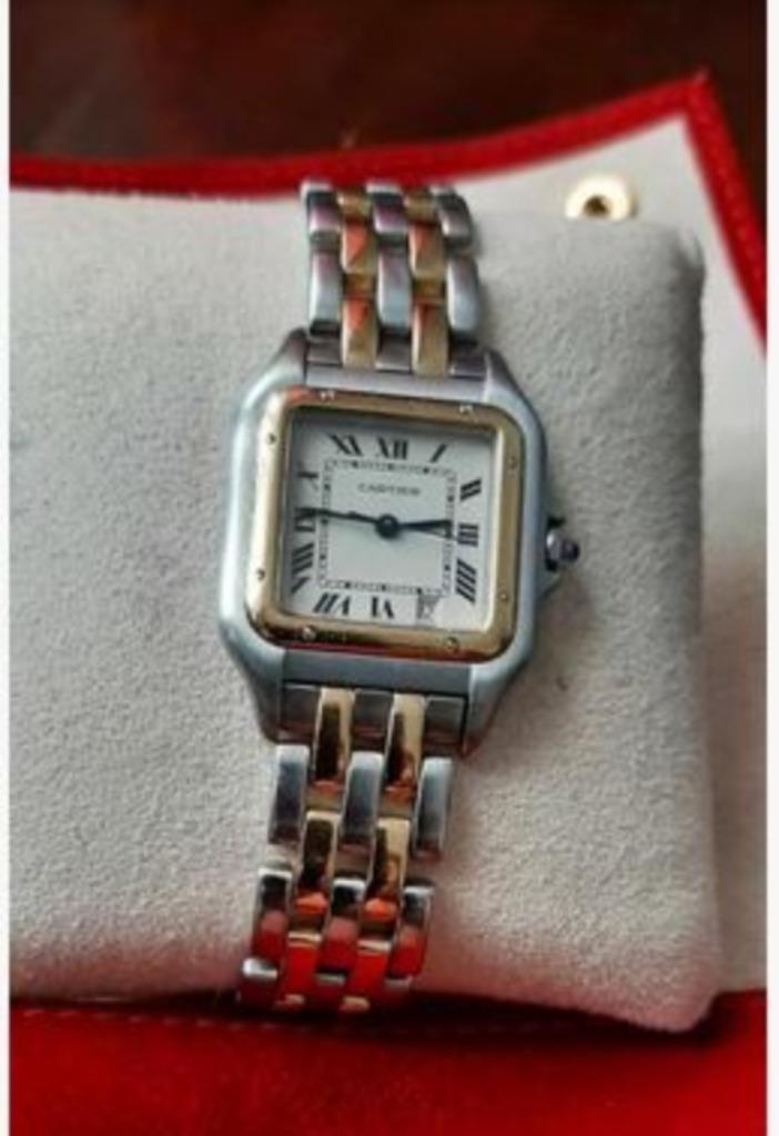 Montre Cartier Panthere Or 18 crt et Acier, Modele Unisex, Bijoux, Sacs & Beauté, Montres | Hommes, Montre-bracelet, Autres marques