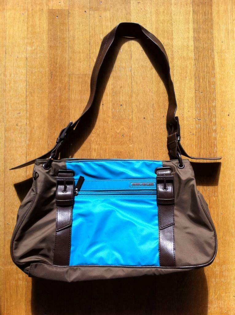 blauwe/bruine handtas Hedgren, Ophalen of Verzenden, Zo goed als nieuw, Blauw, Handtas