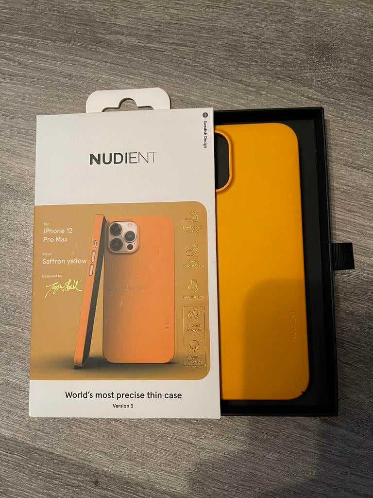 Lot de 3 coques de la marque Nudient pour iPhone 12 Pro Max, Ophalen, Zo goed als nieuw, IPhone 12 Pro Max, Frontje of Cover