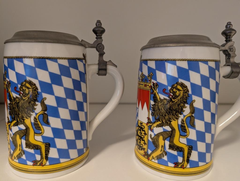 2x Seltmann Weiden Compact Bayern Bierpul met deksel 0,75 L, Antiek en Kunst, Ophalen of Verzenden
