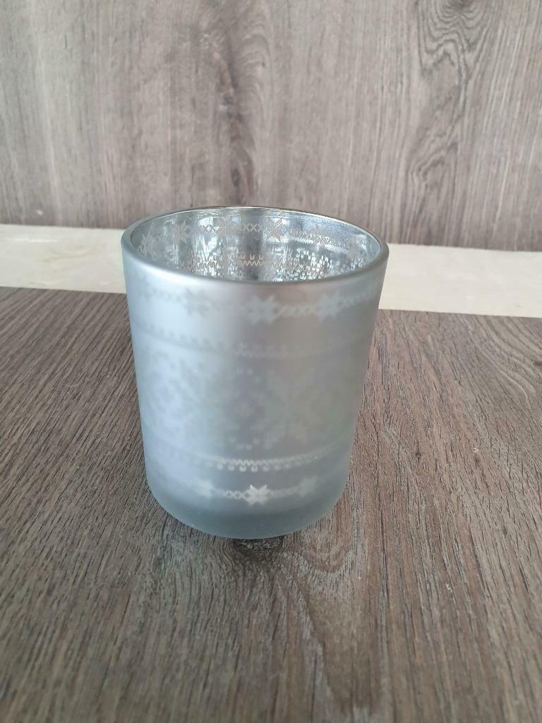 Theelichtje decoratie zilver, Ophalen of Verzenden, Gebruikt