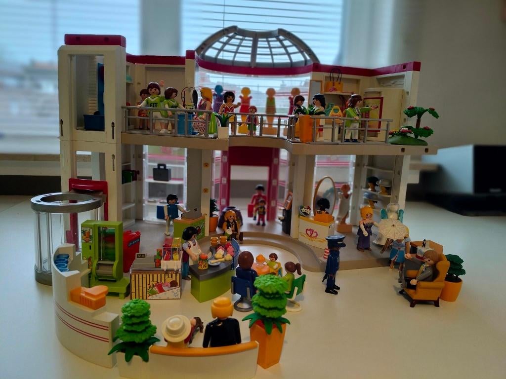 playmobil winkelcentrum shoppingcentrum winkel 5485, Ophalen, Gebruikt, Complete set