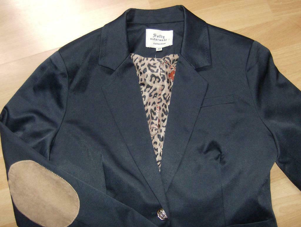 blazer softy outerwear collection blauw-maat 40, Kleding | Dames, Maat 38/40 (M), Blauw, Ophalen of Verzenden, Jasje