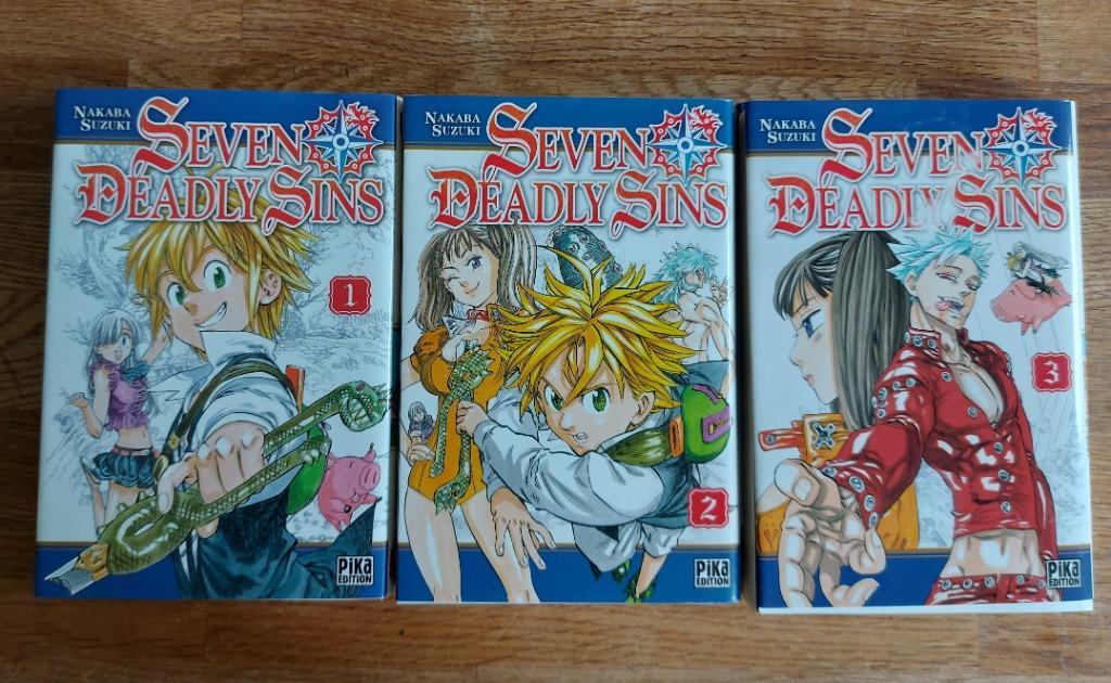Mangas Seven Deadly sins Tomes 1, 2, 3, Enlèvement ou Envoi, Comme neuf, Plusieurs comics, Nakaba Suzuki