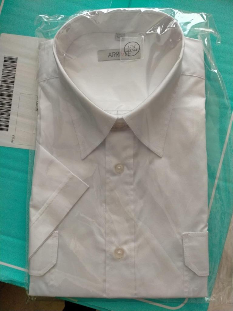 Piloten hemd, Ophalen, Nieuw, Wit, Halswijdte 43/44 (XL)