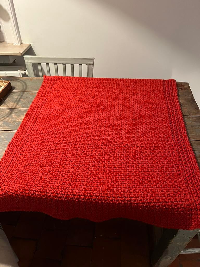 NIEUW HANDGEMAAKT BABYDEKEN WOL SPREI WIKKELDOEK NIEUW, Ophalen of Verzenden, Nieuw, 85 tot 100 cm, Deken