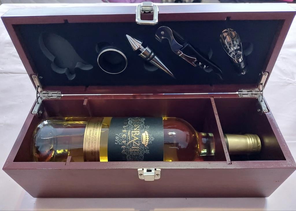 Coffret cadeau vin bois acajou sans vin, Enlèvement ou Envoi, Neuf