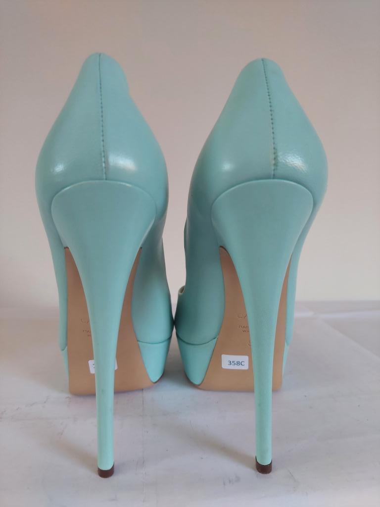 358C* Casadei - sexy turkooizen pumps met peeptoe (38,5), Pumps, Nieuw, Casadei, Verzenden