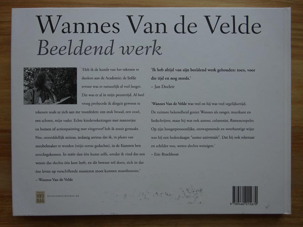 Wannes Van de Velde, Beeldend werk, 2017, Ophalen of Verzenden, Zo goed als nieuw, Schilder- en Tekenkunst