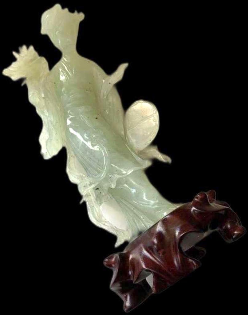 Jade Kwan Yin Antiek Beeld Boeddha Guan Yin, Antiek en Kunst, Verzenden