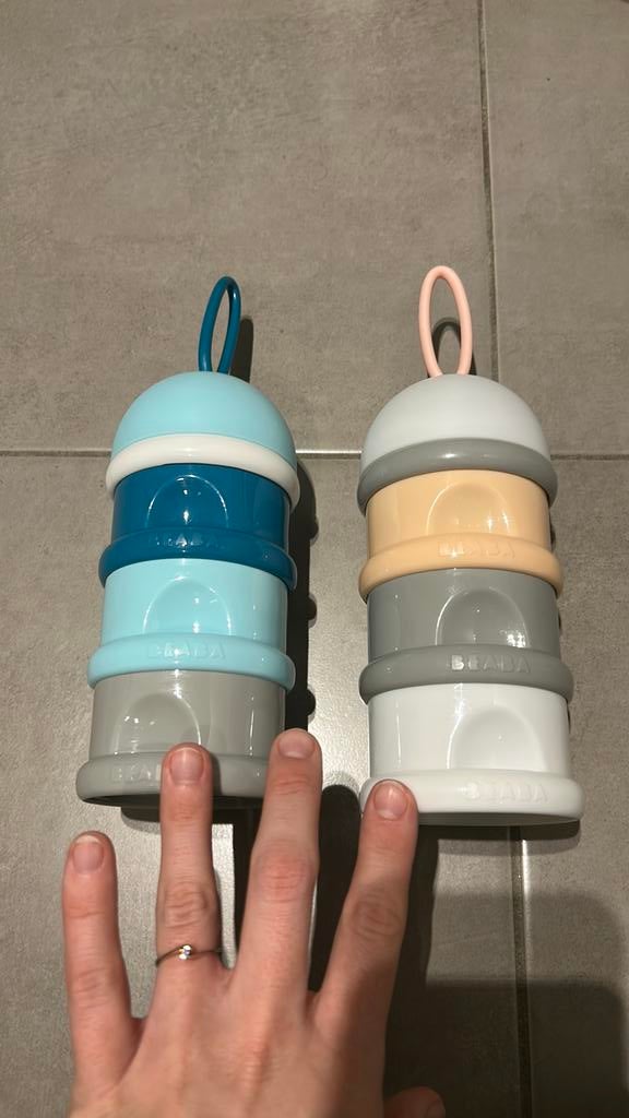 Verdeelpotjes voor melkpoeder., Kinderen en Baby's, Ophalen of Verzenden, Gebruikt