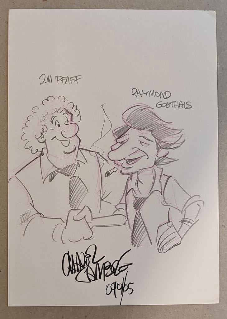 Originele tekening – Cambre Charel – J.M Pfaff en Raymond Go, Ophalen of Verzenden, Nieuw, Charel Cambré