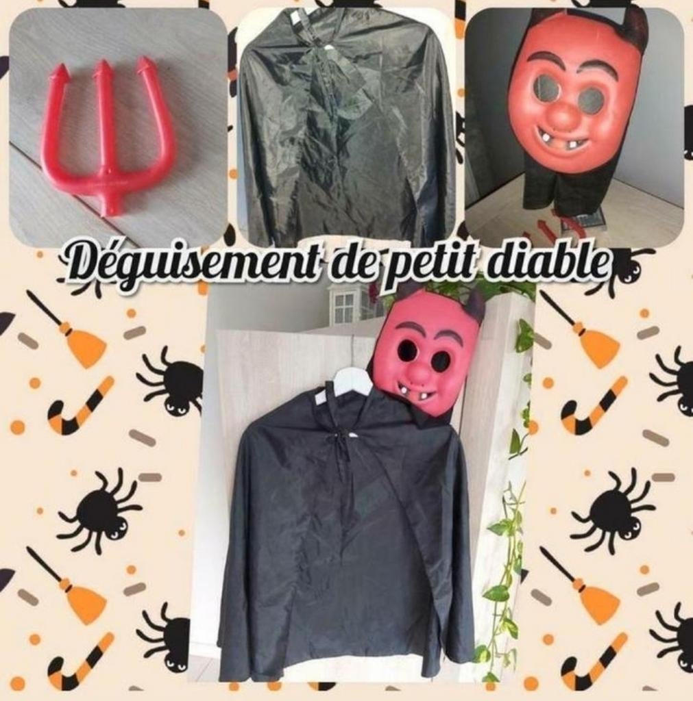 Déguisement de petit diable pour Halloween, Enlèvement ou Envoi, Utilisé, Garçon ou Fille