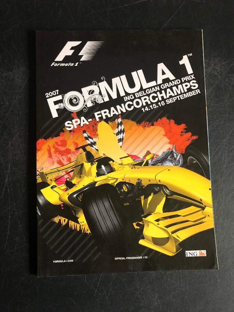 programma 2007 Formule 1 Spa, Ophalen of Verzenden, Formule 1