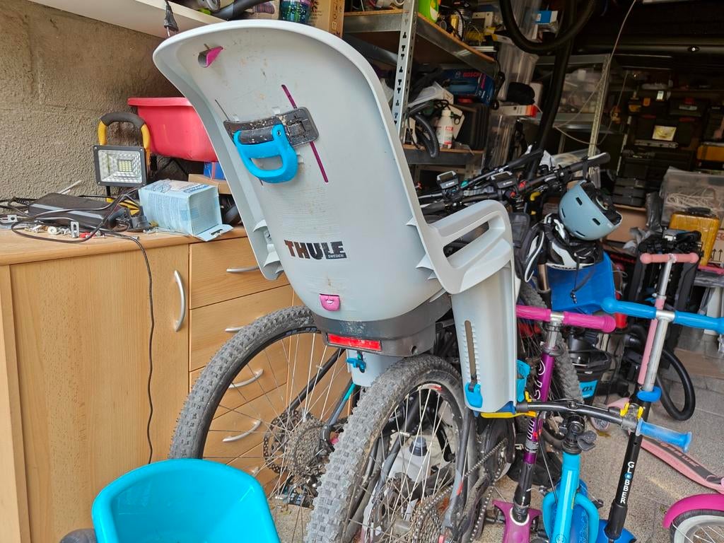 Thule Ridealong siège enfant vélo 22kg + barre rehausse, Enlèvement, Utilisé