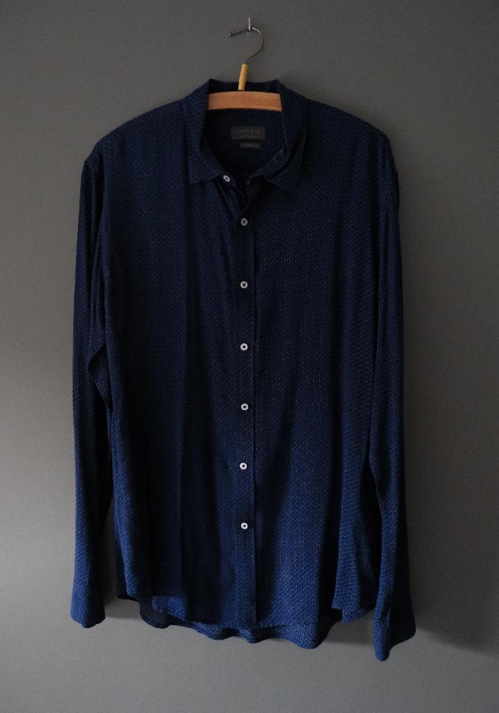 ZARA MAN donkerblauw heren hemd (L), Ophalen, Zara, Blauw, Halswijdte 41/42 (L)